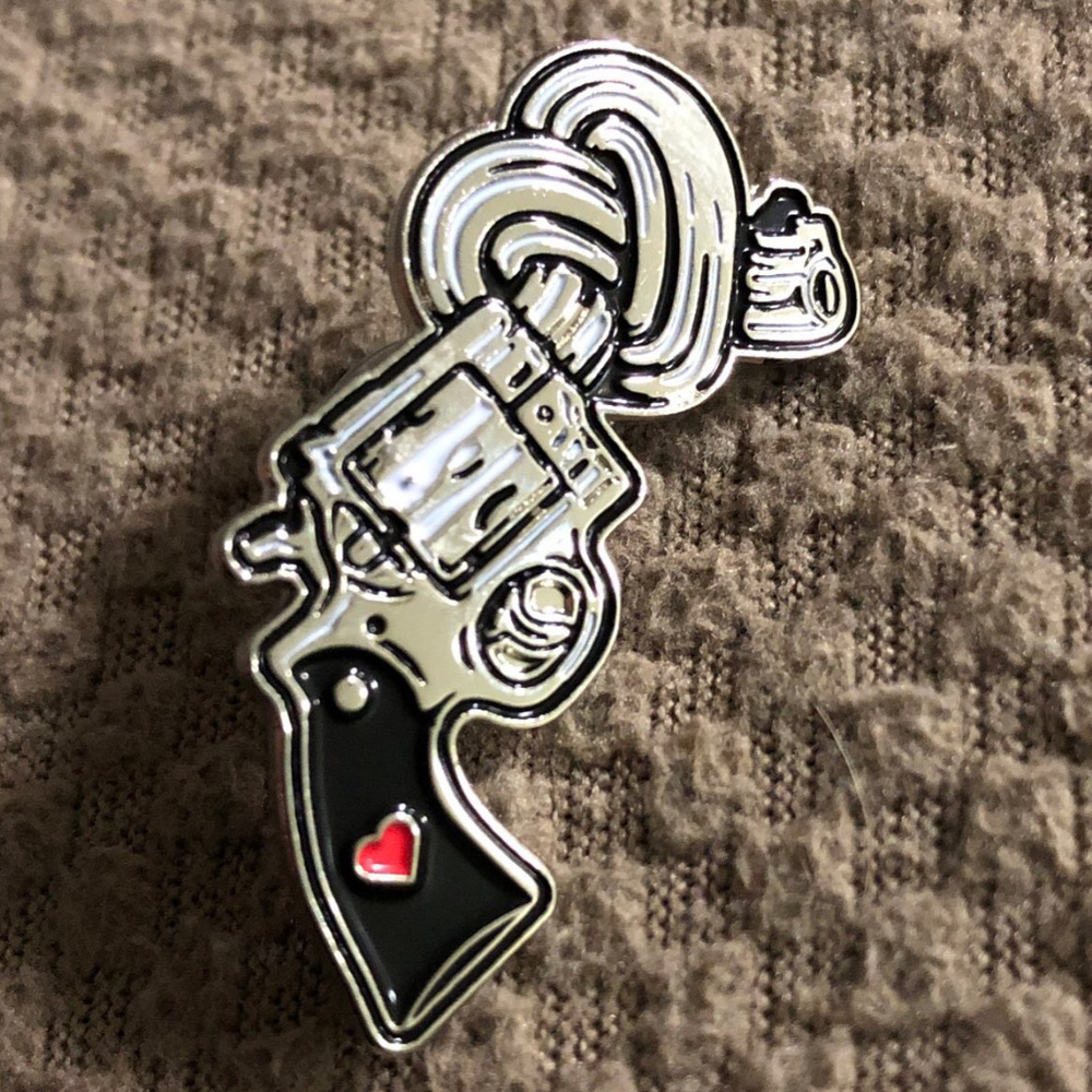 Love Knot Gun Enamel Pin